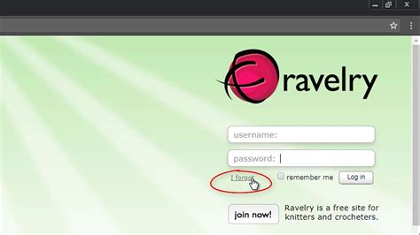 ravelry.com log in